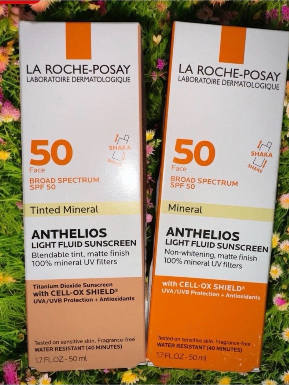 La Roche-Posay Anthelios Mineral SPF 50 Sunscreen Tinted + Untinted 1.7oz 2PK